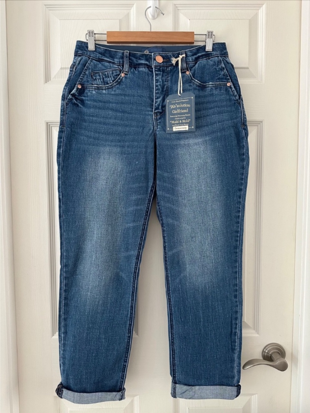 Democracy Ab Solution Girlfriend Jeans Blue Denim Women’s Size 10 - Picture 4 of 13